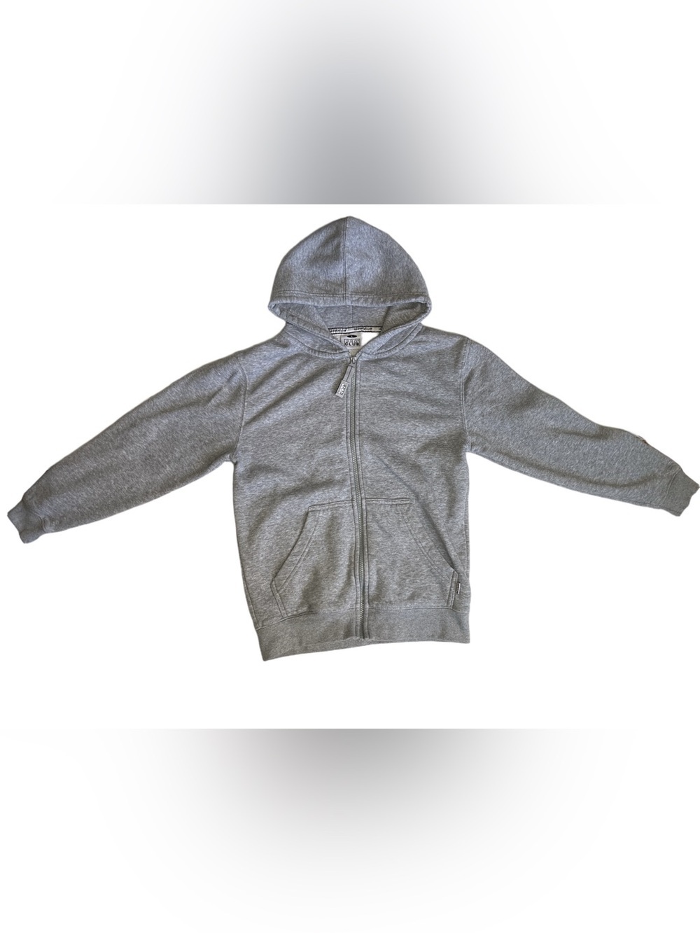 Pro Club Gray Zip-Up Hoodie Youth Large